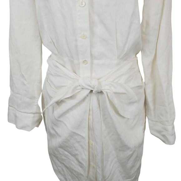Tommy Bahama White Linen Blend Button Down Midi Dress Women's Size Small - Picture 2 of 10